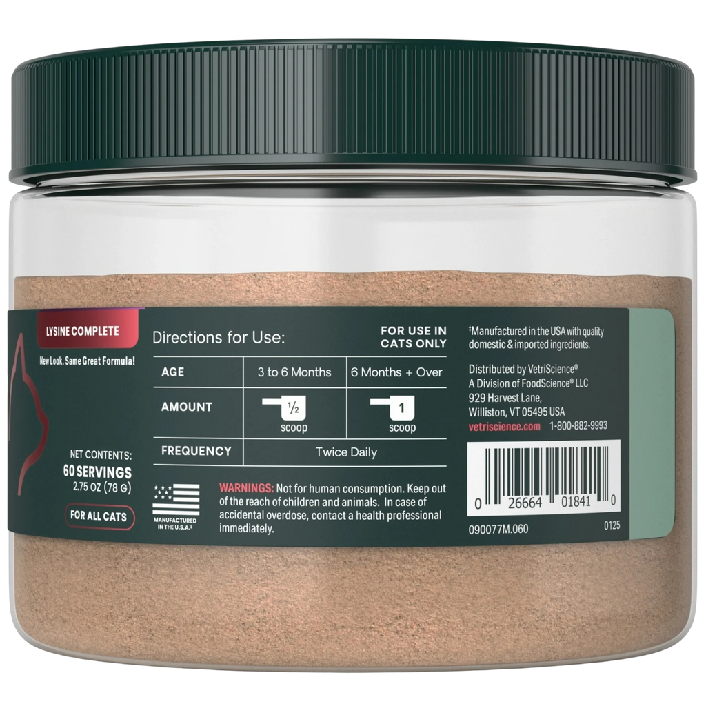 Ultimate Strength Lysine Immunity Health for Cats Powder by VetriScience
