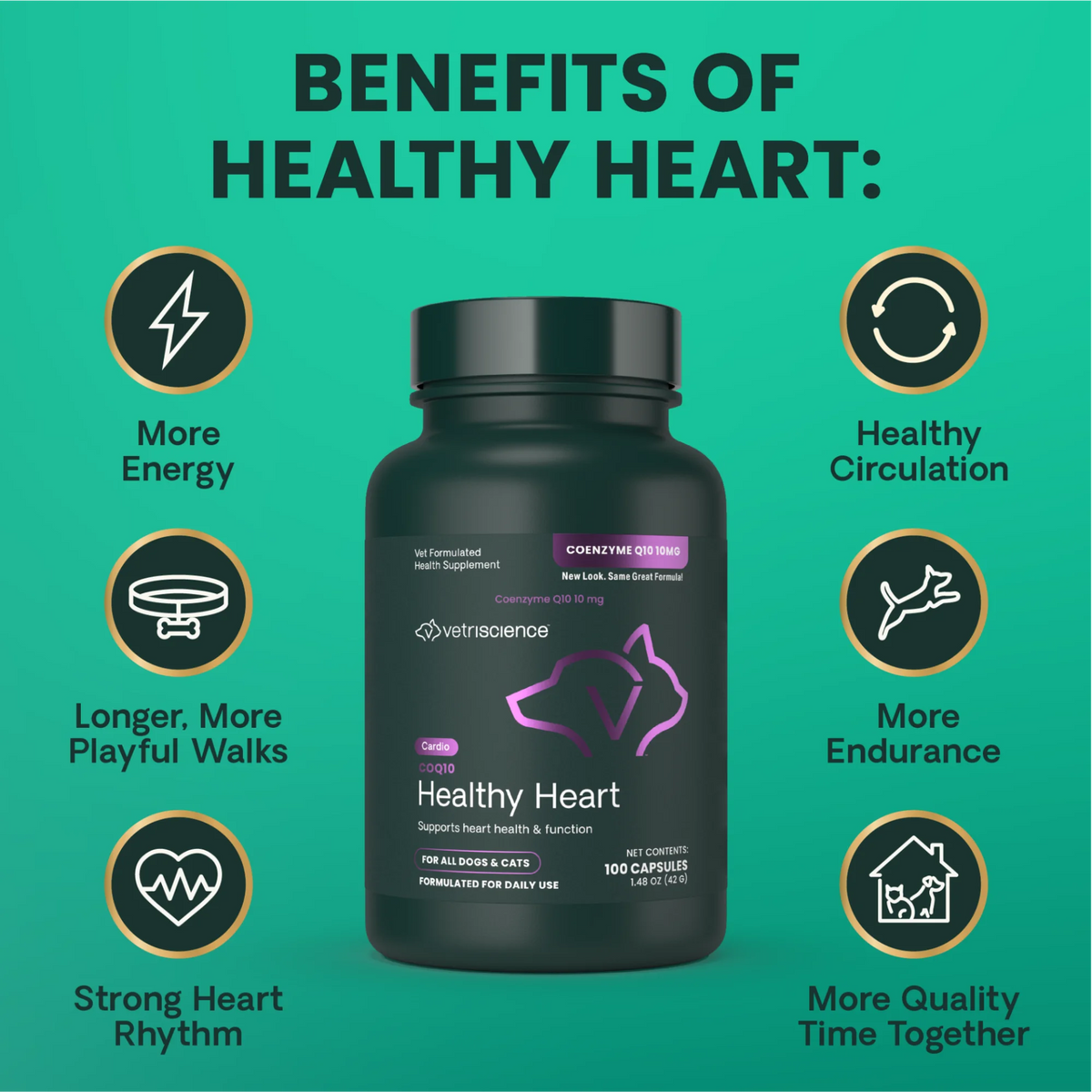CoQ10 Healthy Heart for Dogs & Cats by VetriScience