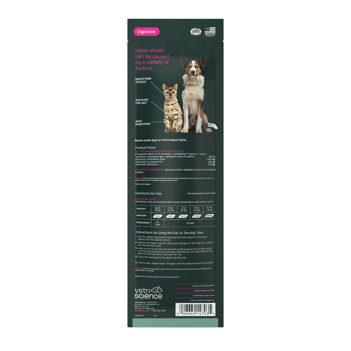 Quick Action Diarrhea Aid Paste for Dogs & Cats by VetriScience