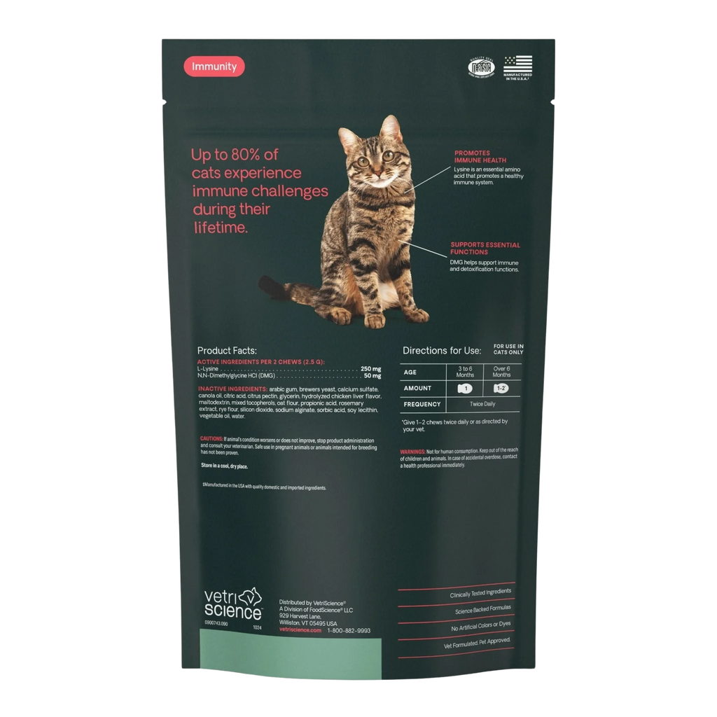 Lysine Immunity Health for Cats by VetriScience