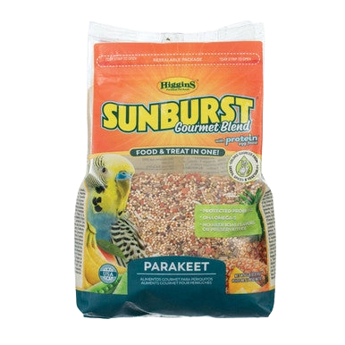 Sunburst Parakeet,"Front view of parakeet food bag"