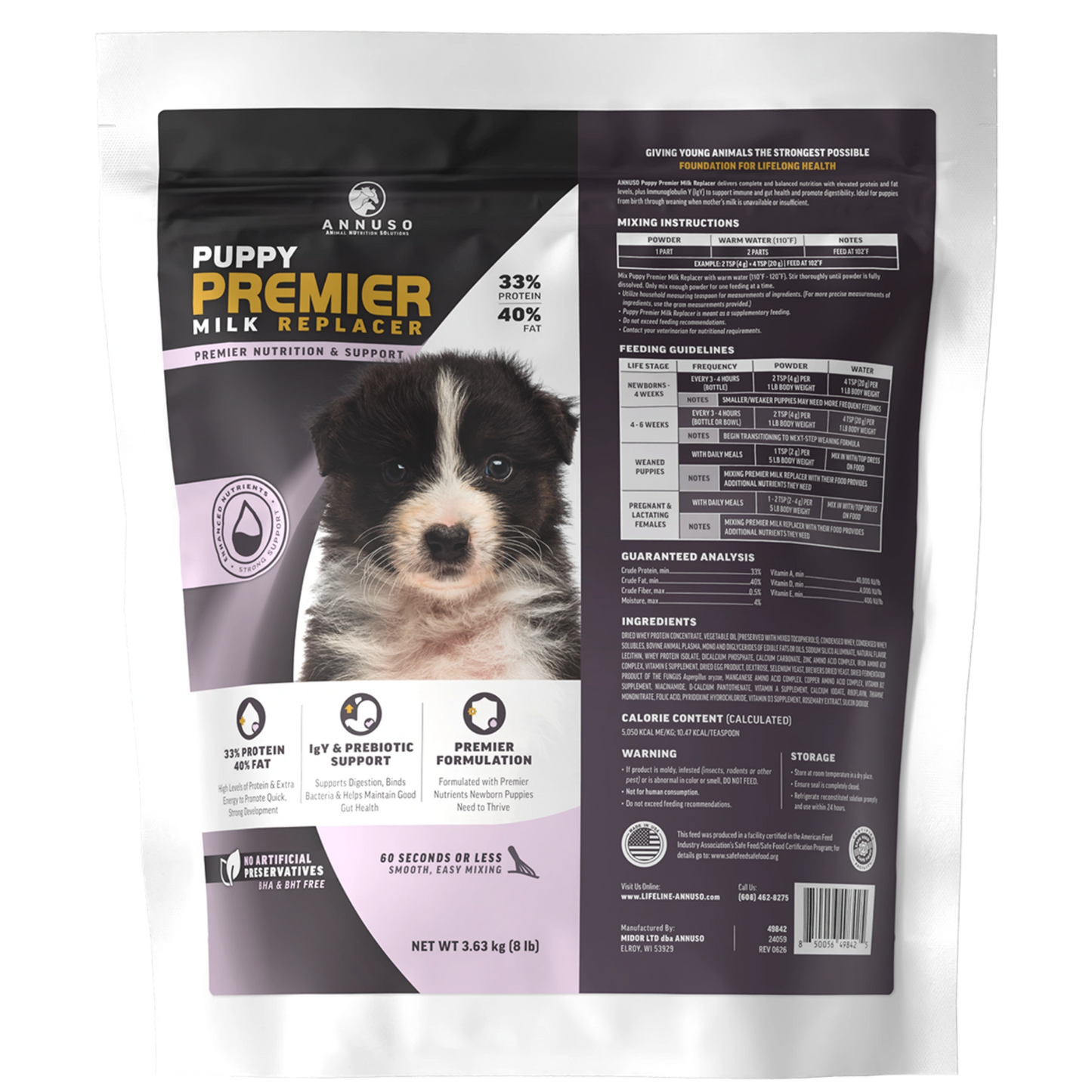 Annuso Premier Puppy Milk Replacer