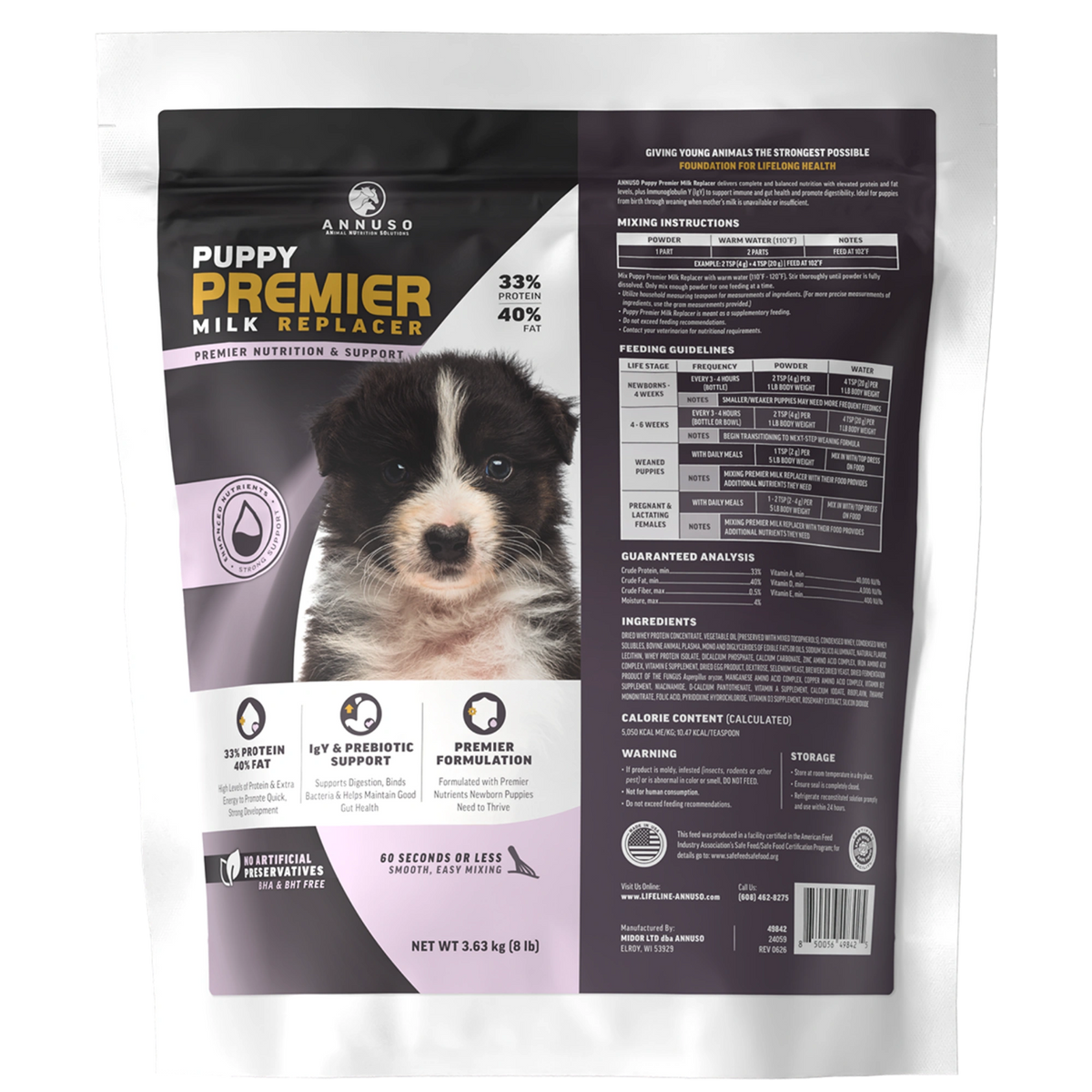 Annuso Premier Puppy Milk Replacer