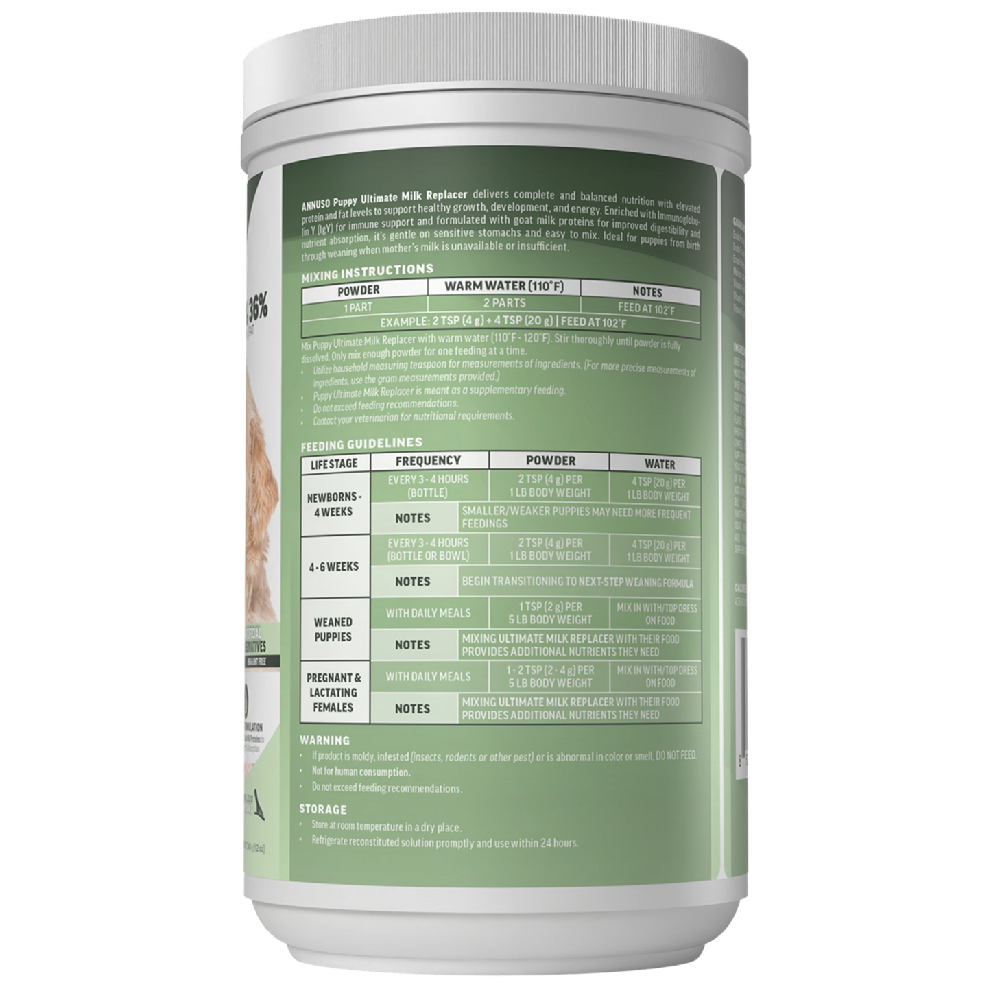 Annuso Ultimate Puppy Milk Replacer