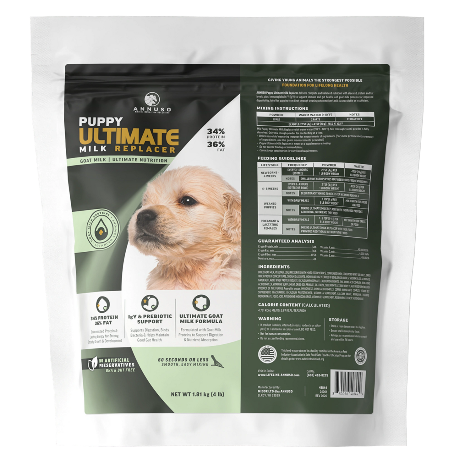 Annuso Ultimate Puppy Milk Replacer
