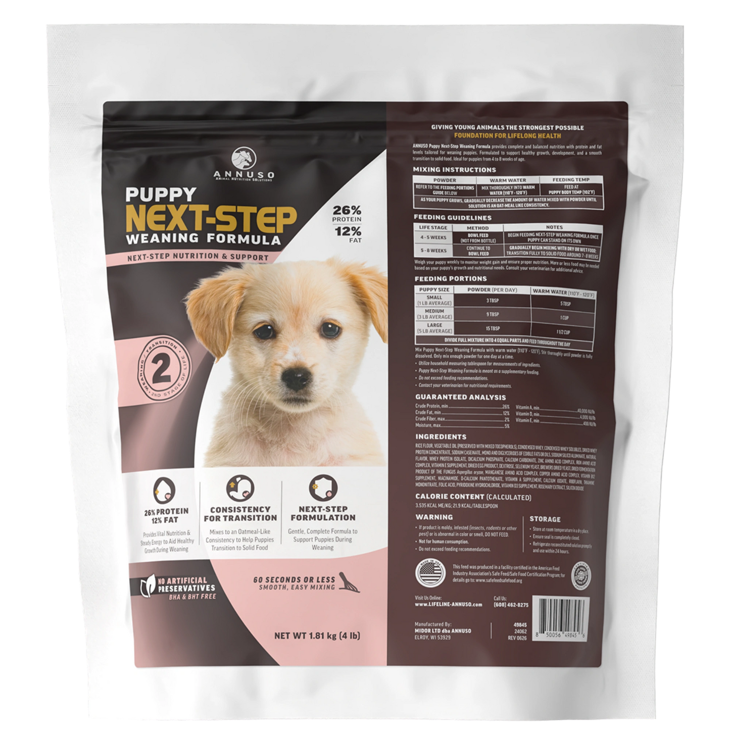 Annuso Next Step Puppy Weaning Formula