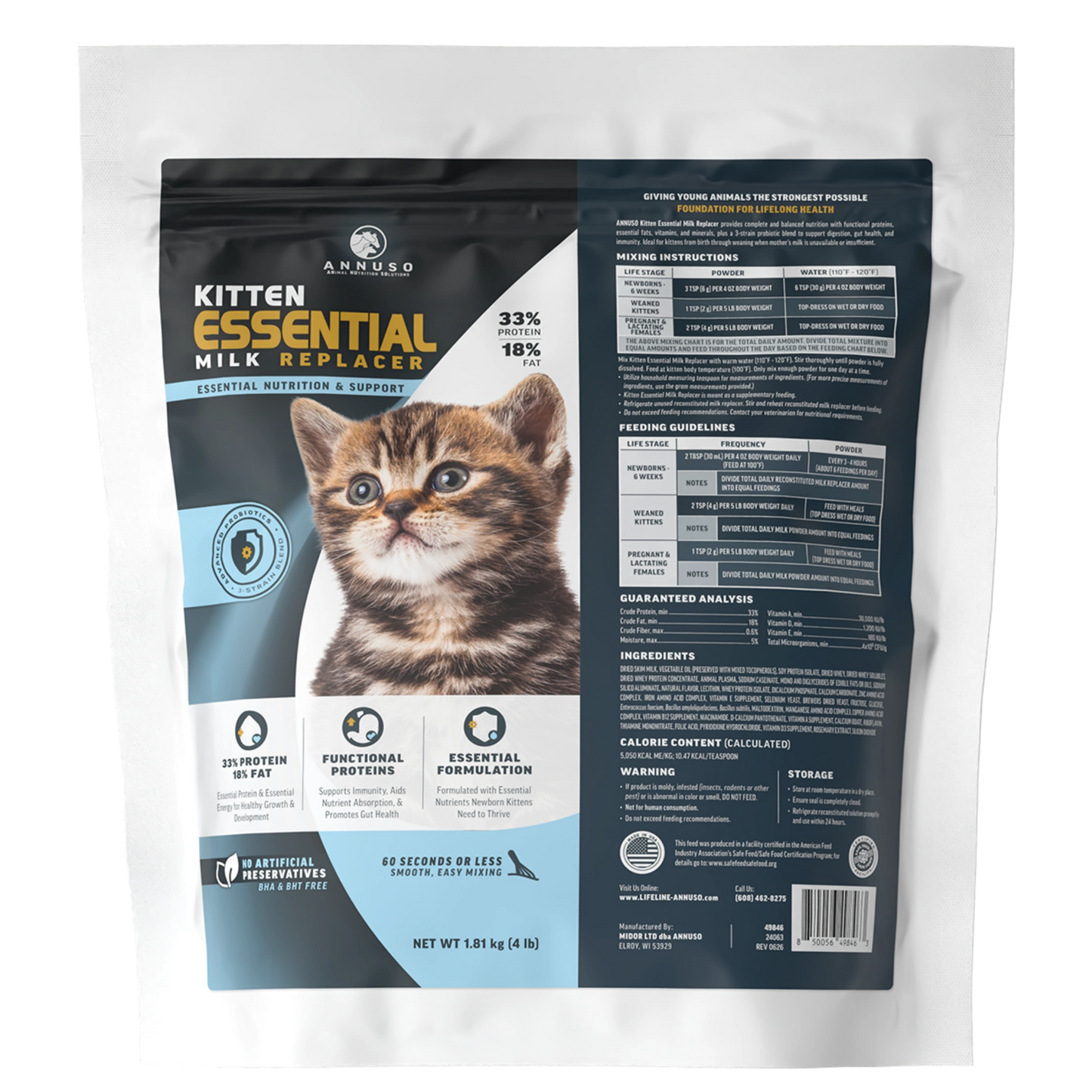 Annuso Essential Kitten Milk Replacer