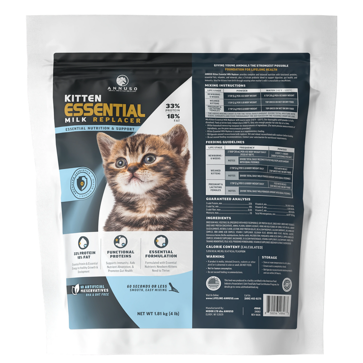 Annuso Essential Kitten Milk Replacer
