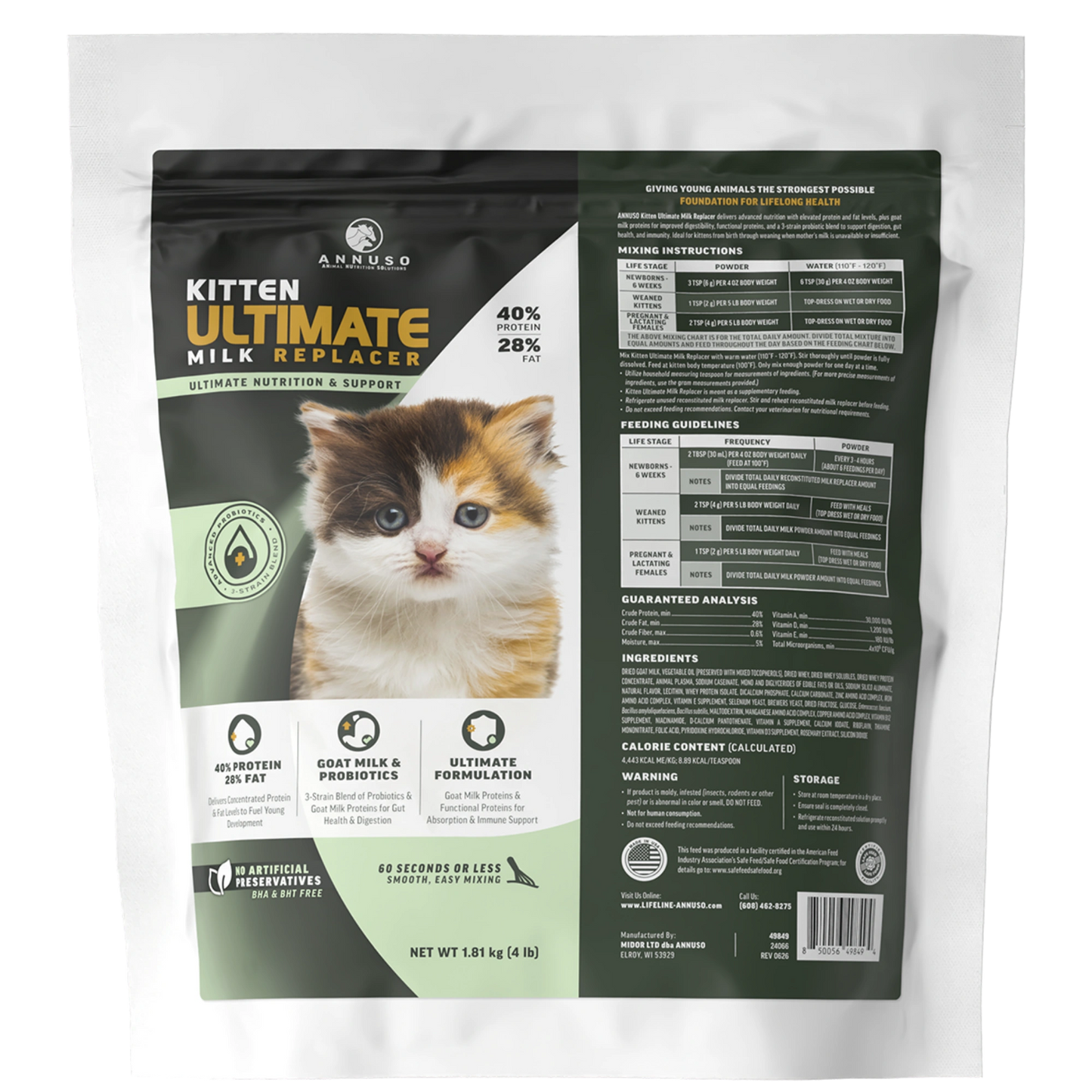 Annuso Ultimate Kitten Milk Replacer