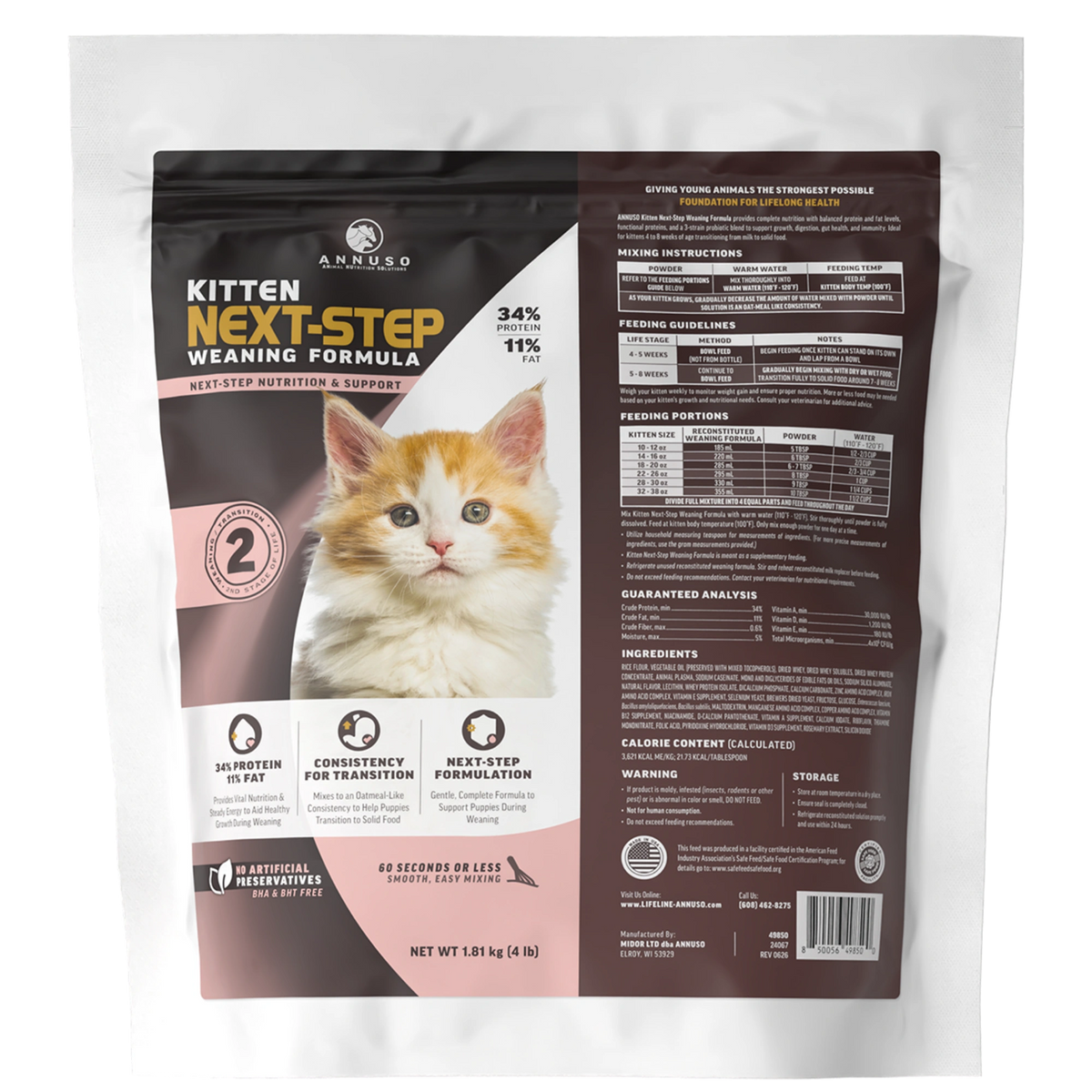 Annuso Next Step Kitten Weaning Formula