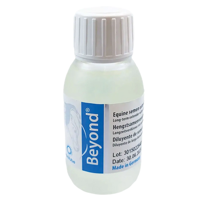 Beyond® Semen Extender,"White bottle with ribbed cap and front label"