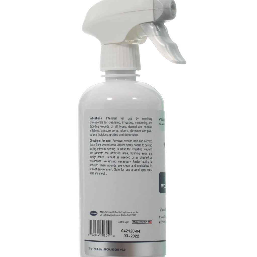 Vetericyn® VF Plus Wound & Skin Care,"Back view of spray bottle with trigger nozzle and label"