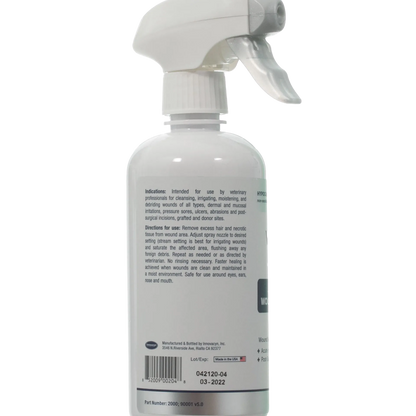 Vetericyn® VF Plus Wound & Skin Care,"Back view of spray bottle with trigger nozzle and label"