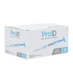 ProID® ISO Microchips,"White product box with blue syringe illustration, angled view"