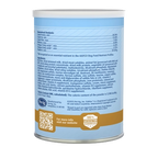 PetAg Esbilac Healthy Aging Powder for Adult and Senior Dogs,"Back of blue can with nutrition label and QR code"