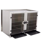 Stainless Steel Cage Module by Waggz,"Double-door cage module with front trays"