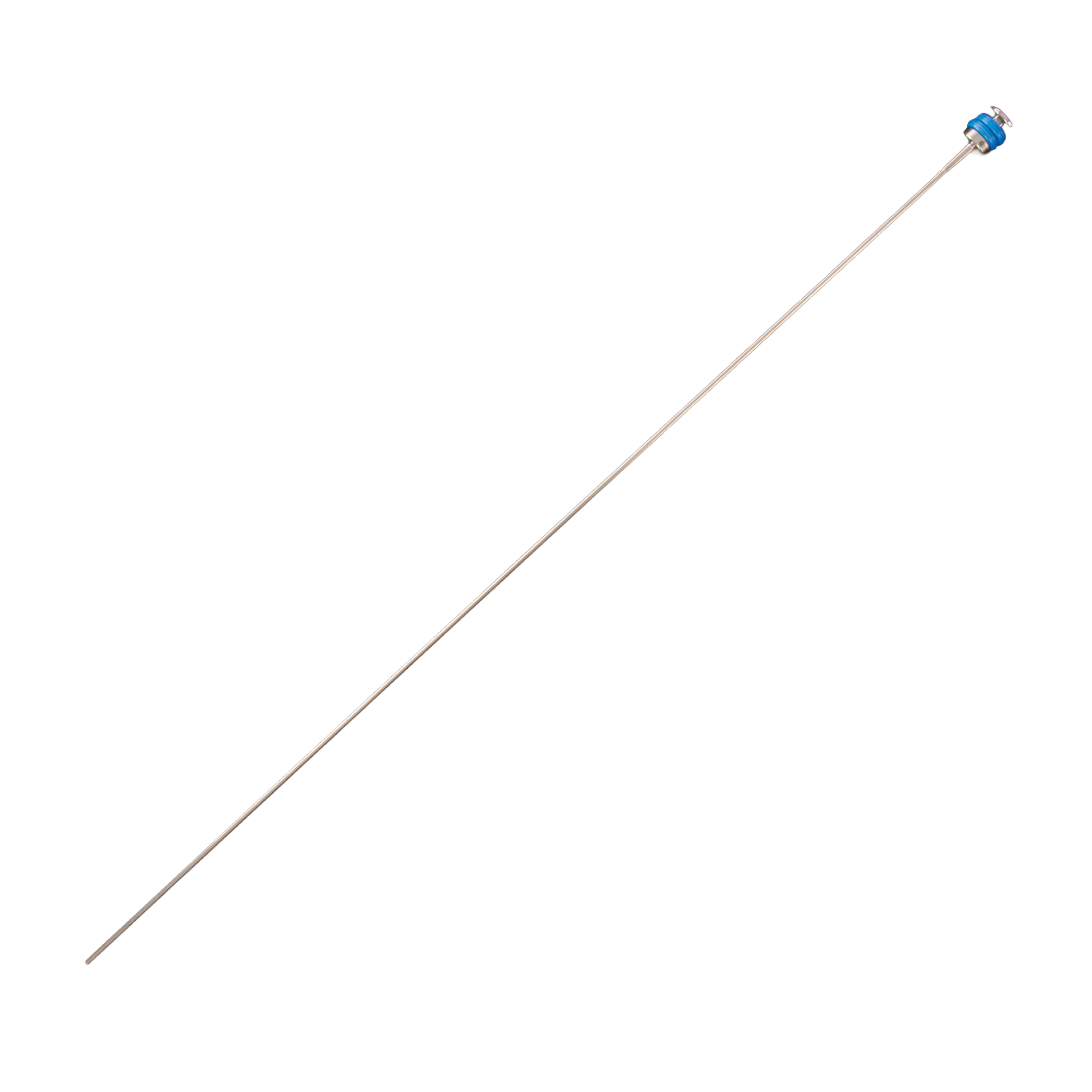 ET Syringe gun from IMV,"Long metal rod with blue connector cap"