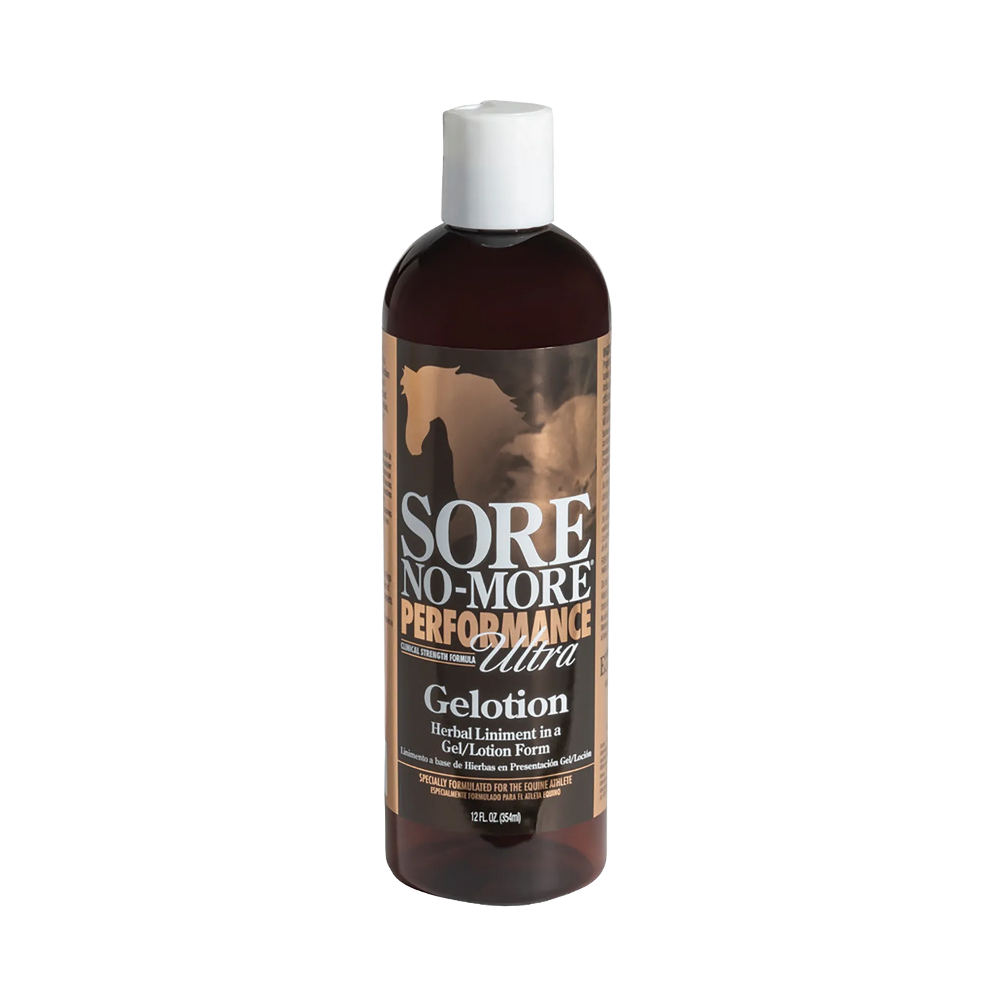 Sore No-More® Performance Ultra Gelotion,"Brown bottle with white cap and front label"