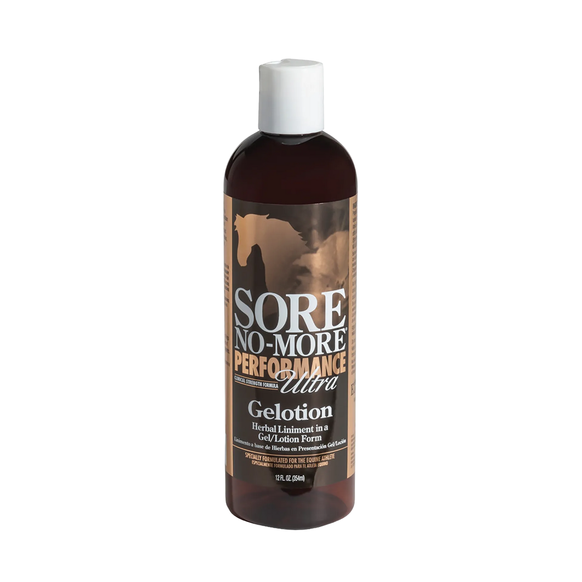 Sore No-More® Performance Ultra Gelotion,"Brown bottle with white cap and front label"