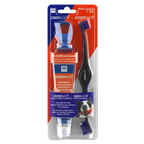 Paw Ready Oral Care Bundle,"Blister pack with dog toothbrush, toothpaste tube, and blue bite block"