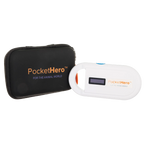 Pocket Hero™ ISO Microchip Scanner,"White handheld scanner with black zip case"