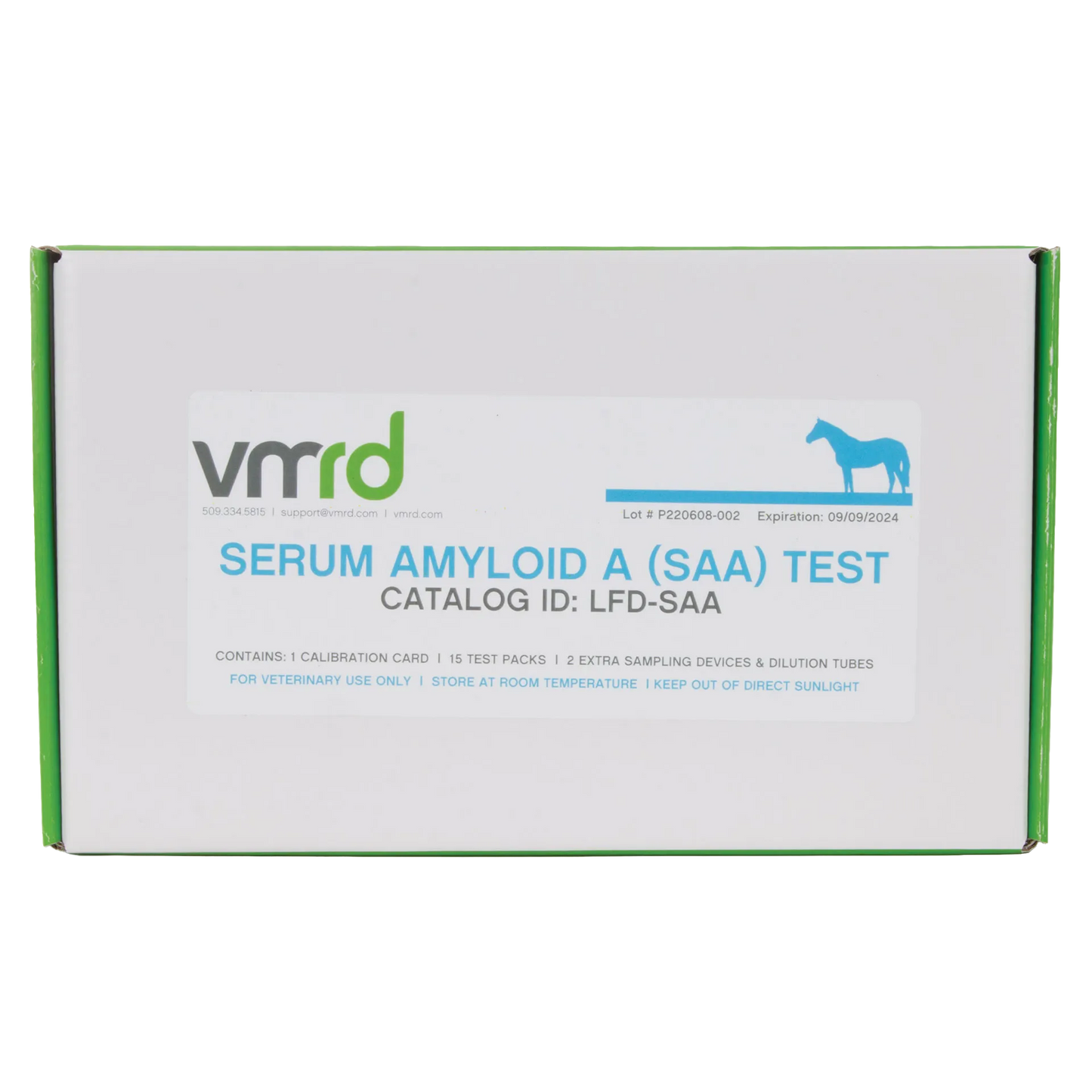 Serum Amyloid A Test (SAA Test Kit),"White test kit box with front label visible"