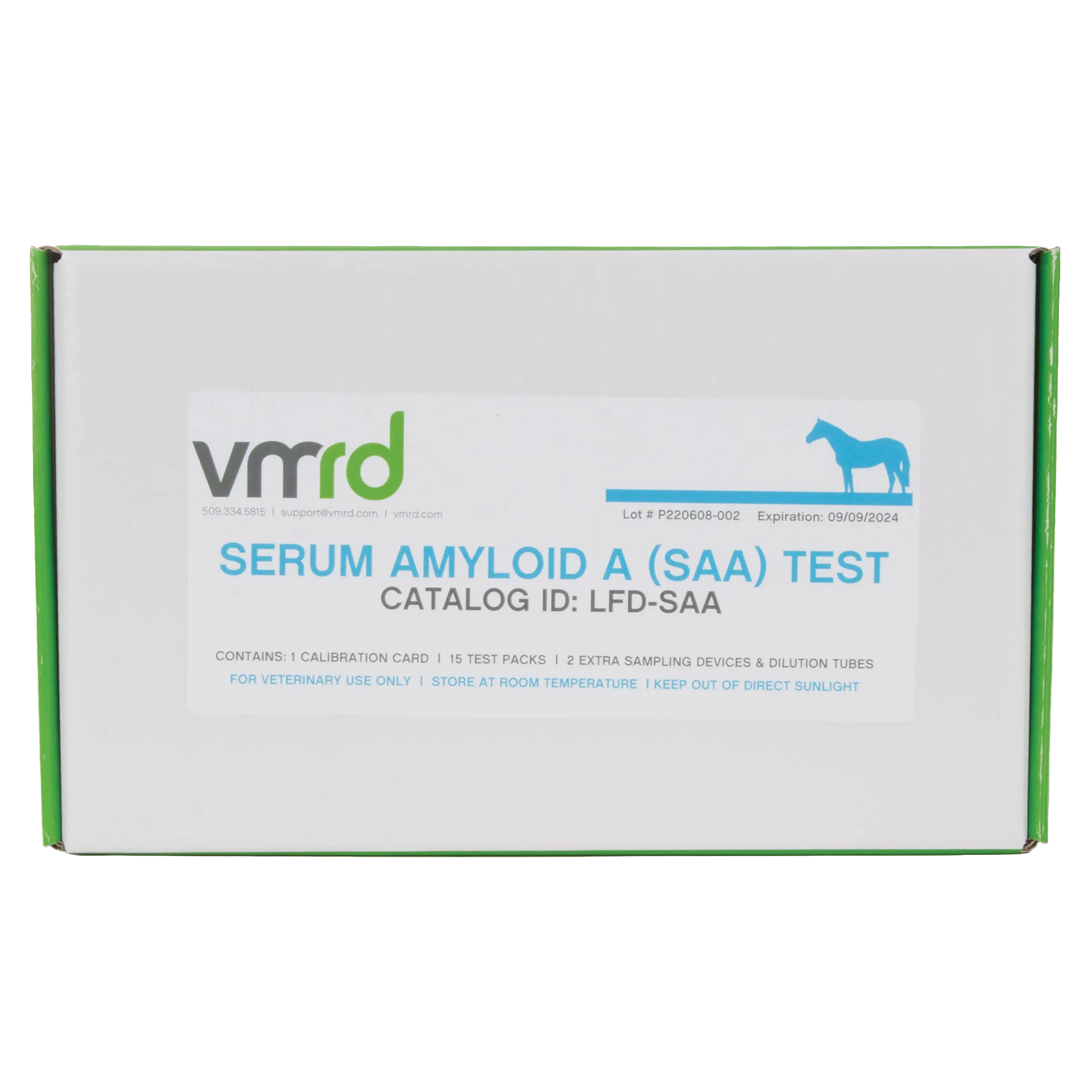 Serum Amyloid A Test (SAA Test Kit),"White test kit box with front label visible"