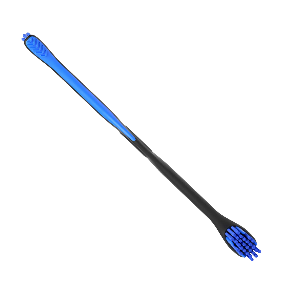 BrushMate Premium Toothbrush,"Black toothbrush with blue grip and blue bristles"