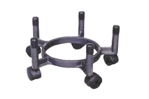 MVE Lab 20 DEWAR Roller Base,"Black metal roller base with circular ring and four casters"