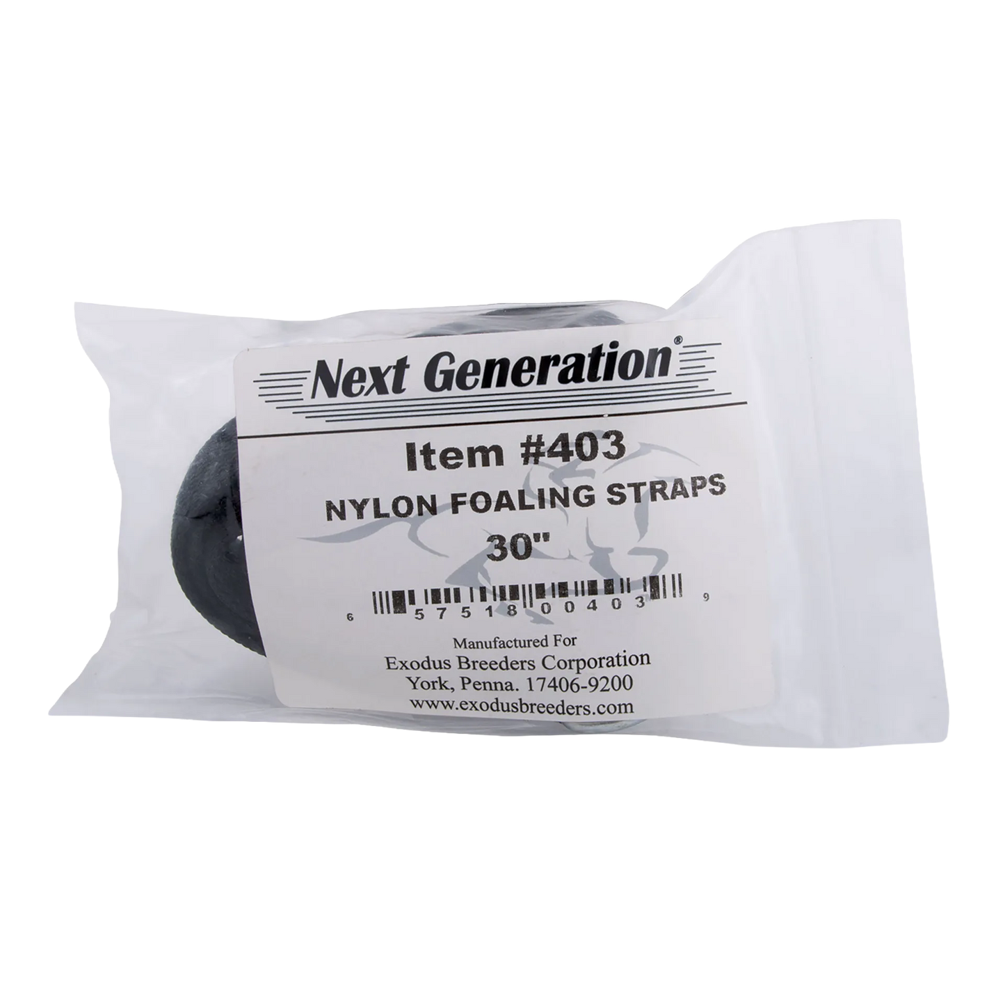 Nylon OB Foaling Strap,"Foaling strap in clear plastic package"
