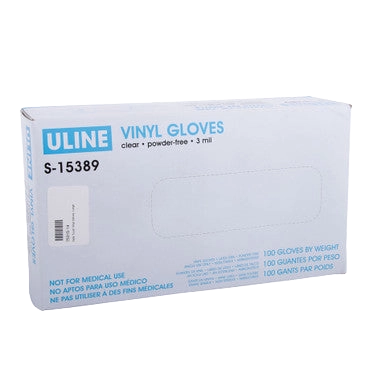 Safe Touch Vinyl Gloves,"Angled front view of vinyl glove box packaging"