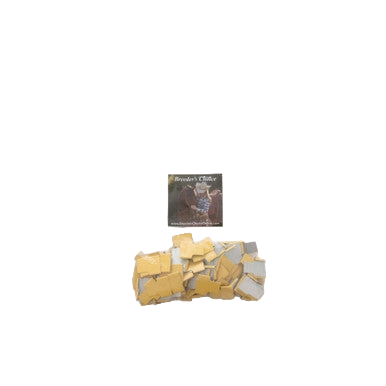 Cane Tabs,"Pile of tan square chew tabs with product box"