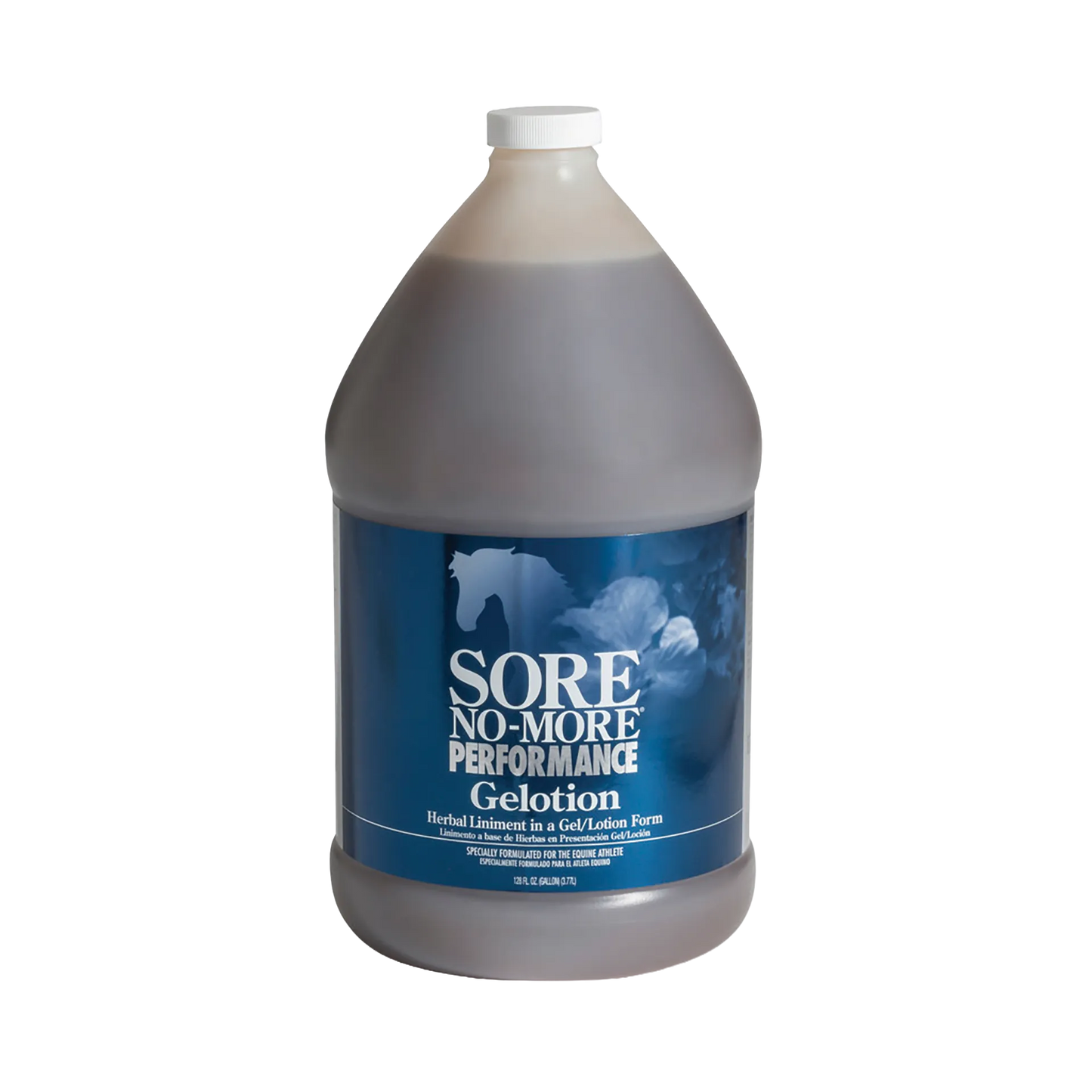 Sore No-More® Performance Gelotion,"Large gallon bottle with blue front label and white cap"