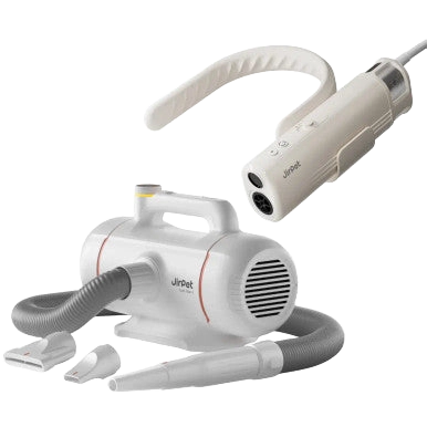 Harmony Neck Dryer and Twin Titan Force Dryer by JirPet,"Pet dryer with hose, nozzle, and handheld neck dryer attachment"