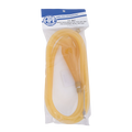 Gum Rubber I.V. Infusion Set,"Coiled yellow IV tubing set in clear retail bag"
