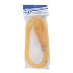 Gum Rubber I.V. Infusion Set,"Coiled yellow IV tubing set in clear retail bag"