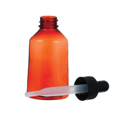 Amber Bottles,"Amber bottle with black dropper cap and pipette"