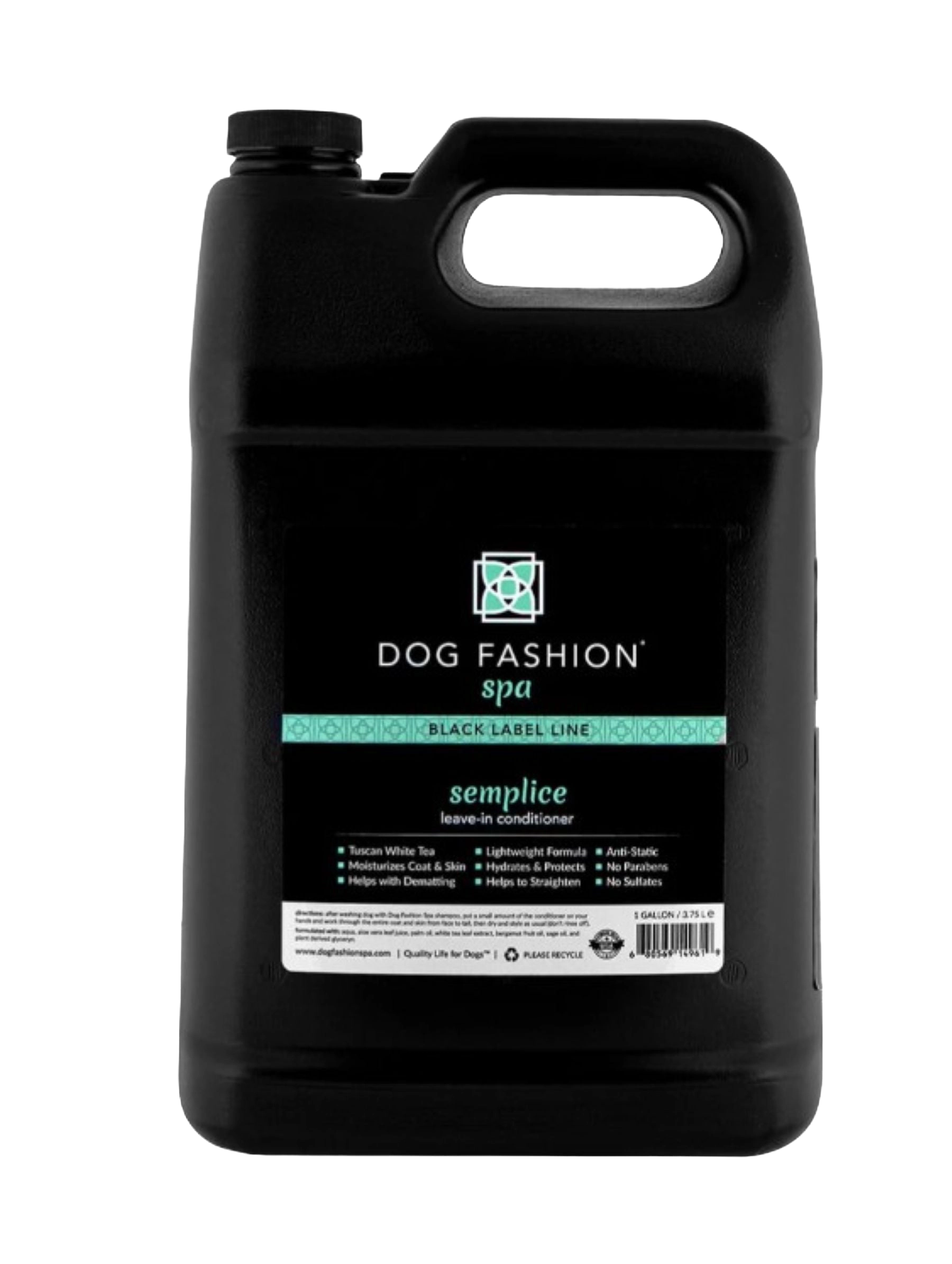 Semplice Leave-in Lotion,"Black gallon jug with handle and front label"