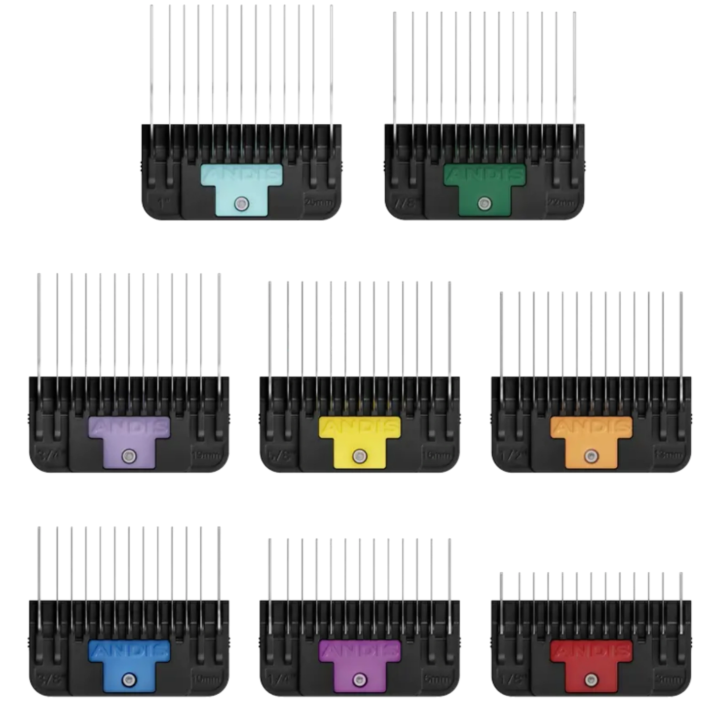 8Pc Wide Blade Comb Attachment Set by Andis