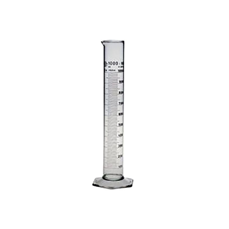 Plastic Graduated Cylinder,"Clear graduated cylinder with wide base"