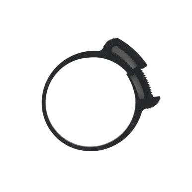 ARS Plastic Clamps,"Black circular plastic clamp"