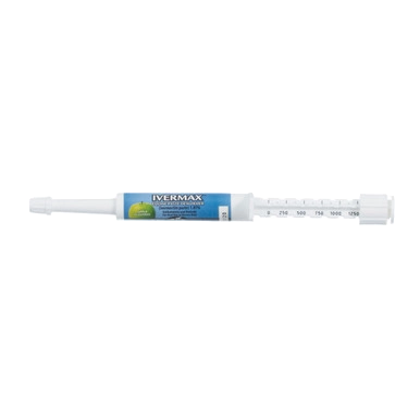 Generic Eqvalan Paste,"Oral paste syringe with plunger and measurement marks"
