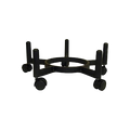 Tank Dolly Roller Base - Lab Units..,"Black metal dolly base with four caster wheels"