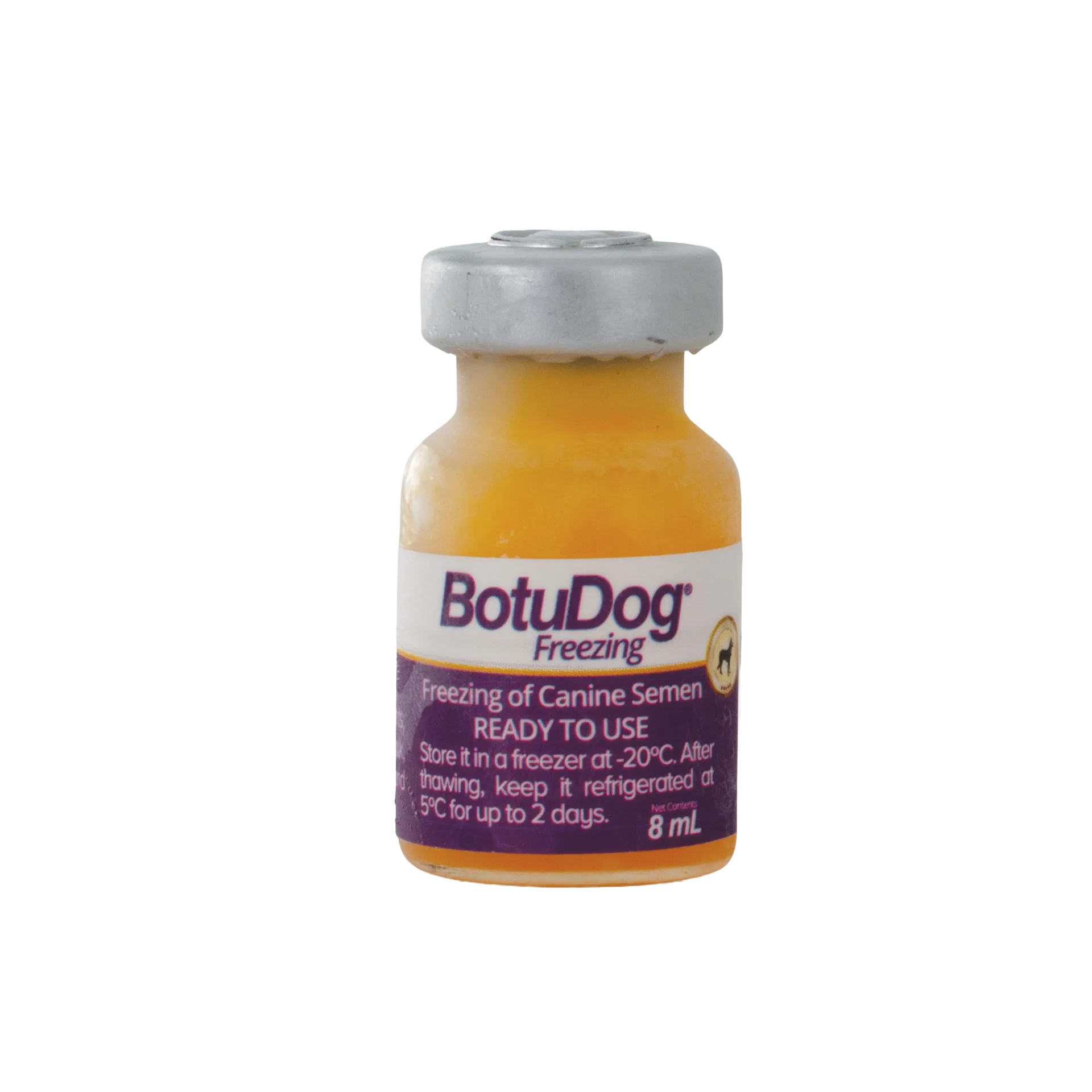 BotuDog Freezing,"Amber vial with silver cap and purple label"