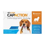 CapAction®,"Dog flea treatment box with beagle photo"