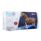 ProID® ISO Microchip + Temp 5ct. Lifetime Registration,"Product box with horse graphic and blue microchip syringe"