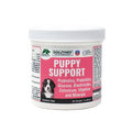 Puppy Support for Fading Puppies,"White plastic supplement jar with pink label and screw-top lid"