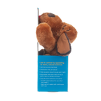 Snuggle Puppy & Kitten,"Brown plush dog in blue retail box, side view"