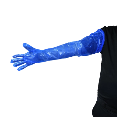 Sterile Insemination Sleeve,"Blue full-arm protective sleeve"