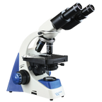 50 Series Binocular Microscope,"Angled view of binocular microscope with blue base and black stage"